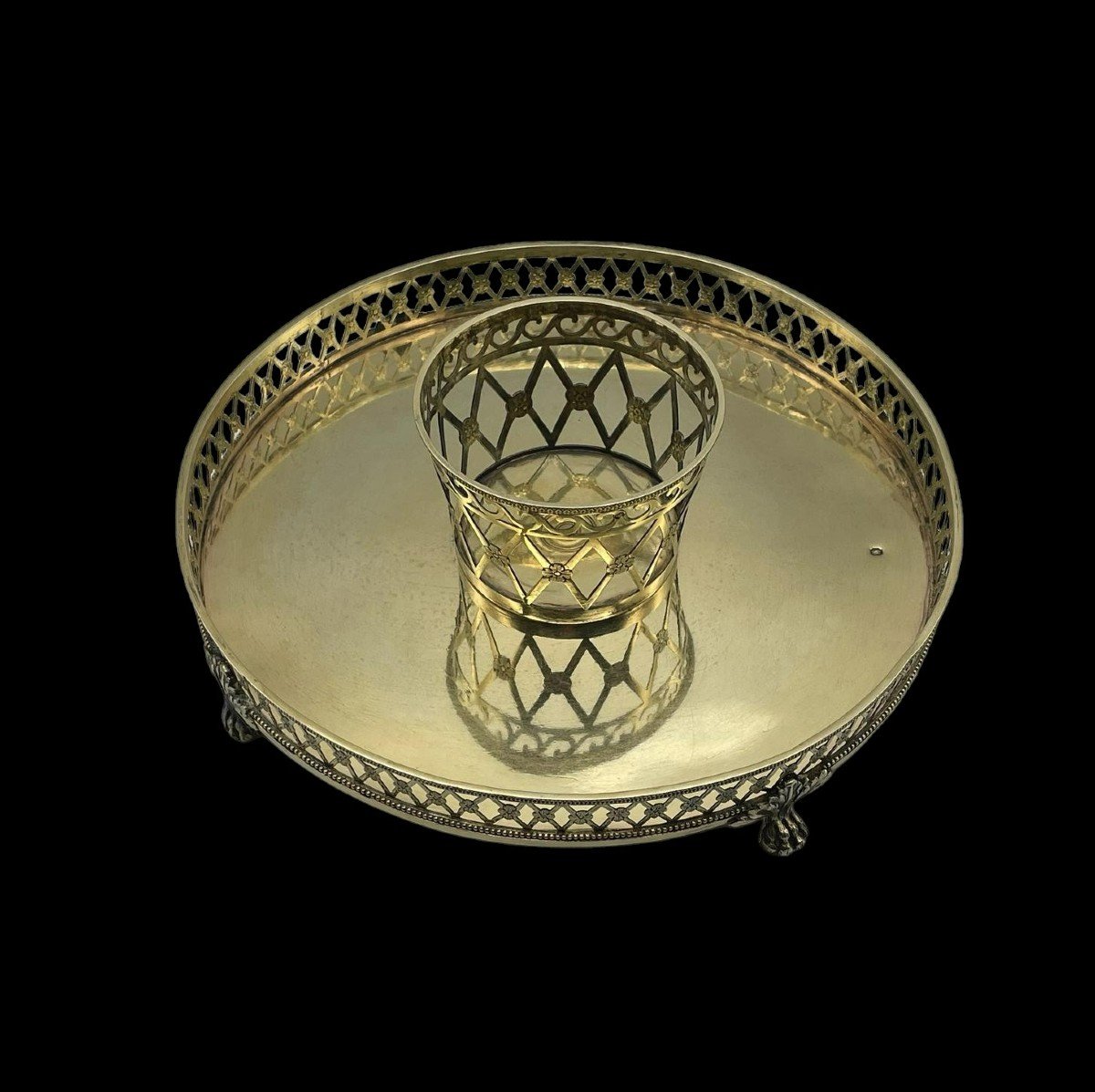 Vermeil Liqueur Tray 18th Century Paris 1787 Joubert 