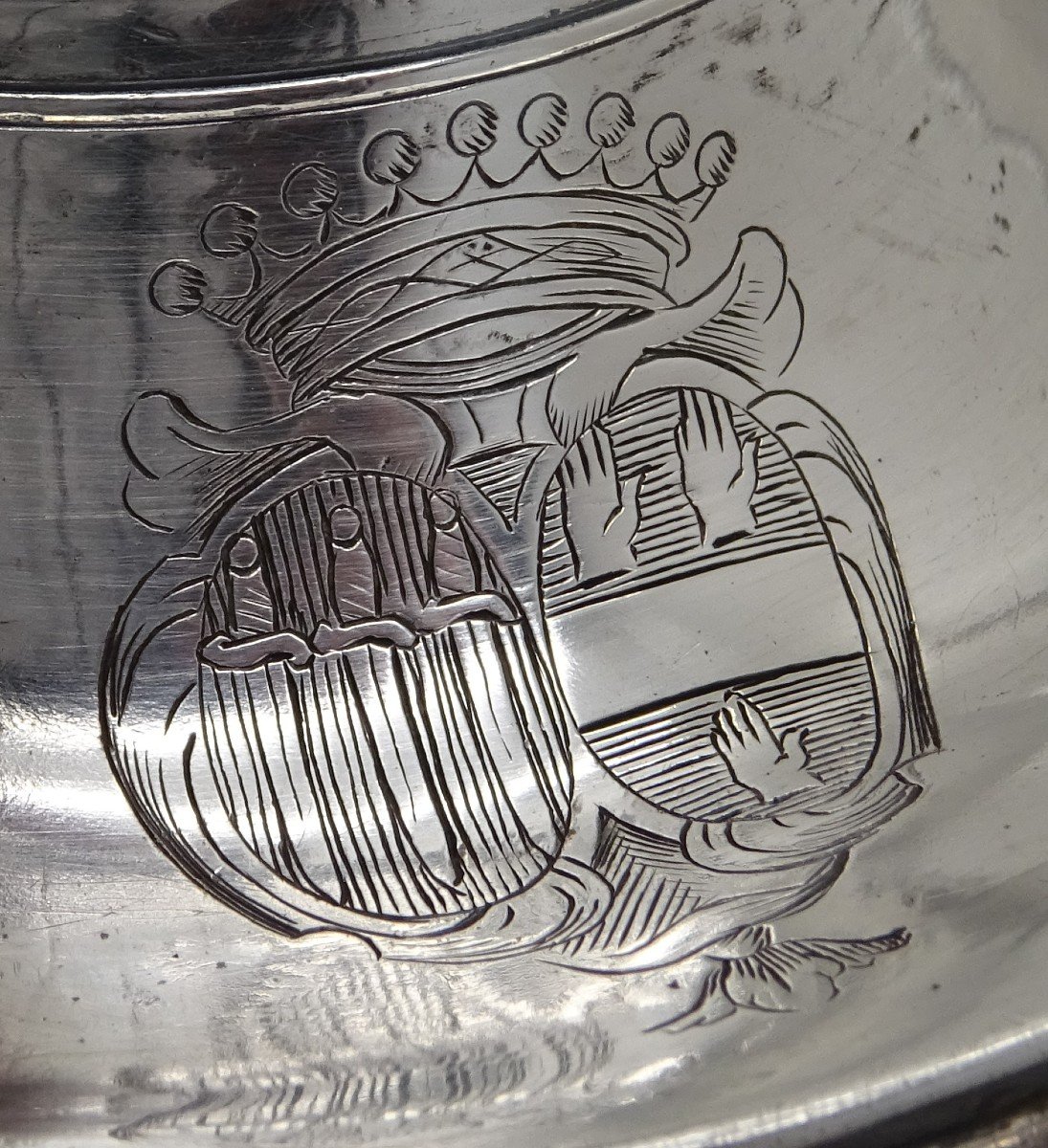 Rennes 1750 Paire De Flambeaux En Argent XVIIIe Armoiries 