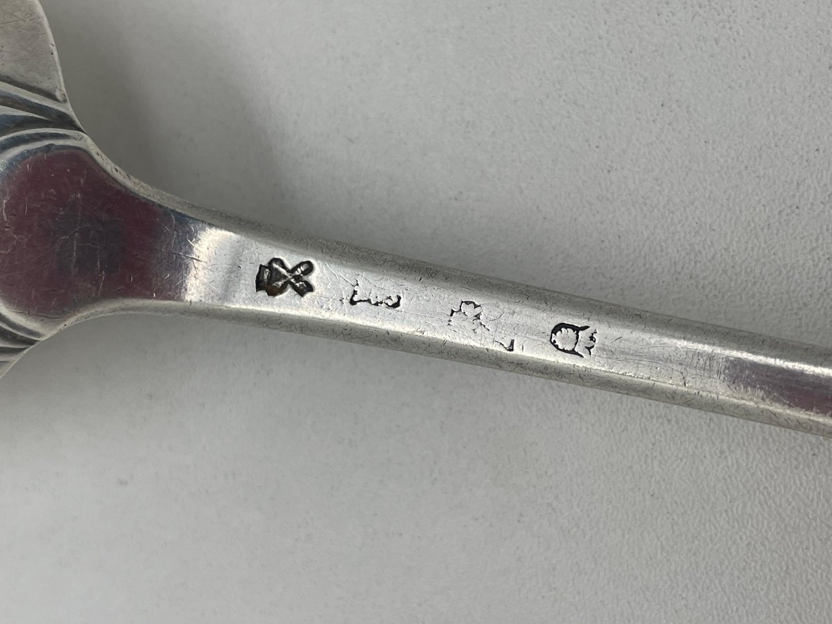 Châlons Sur Saône 1736-1738 Stew Spoon -photo-3