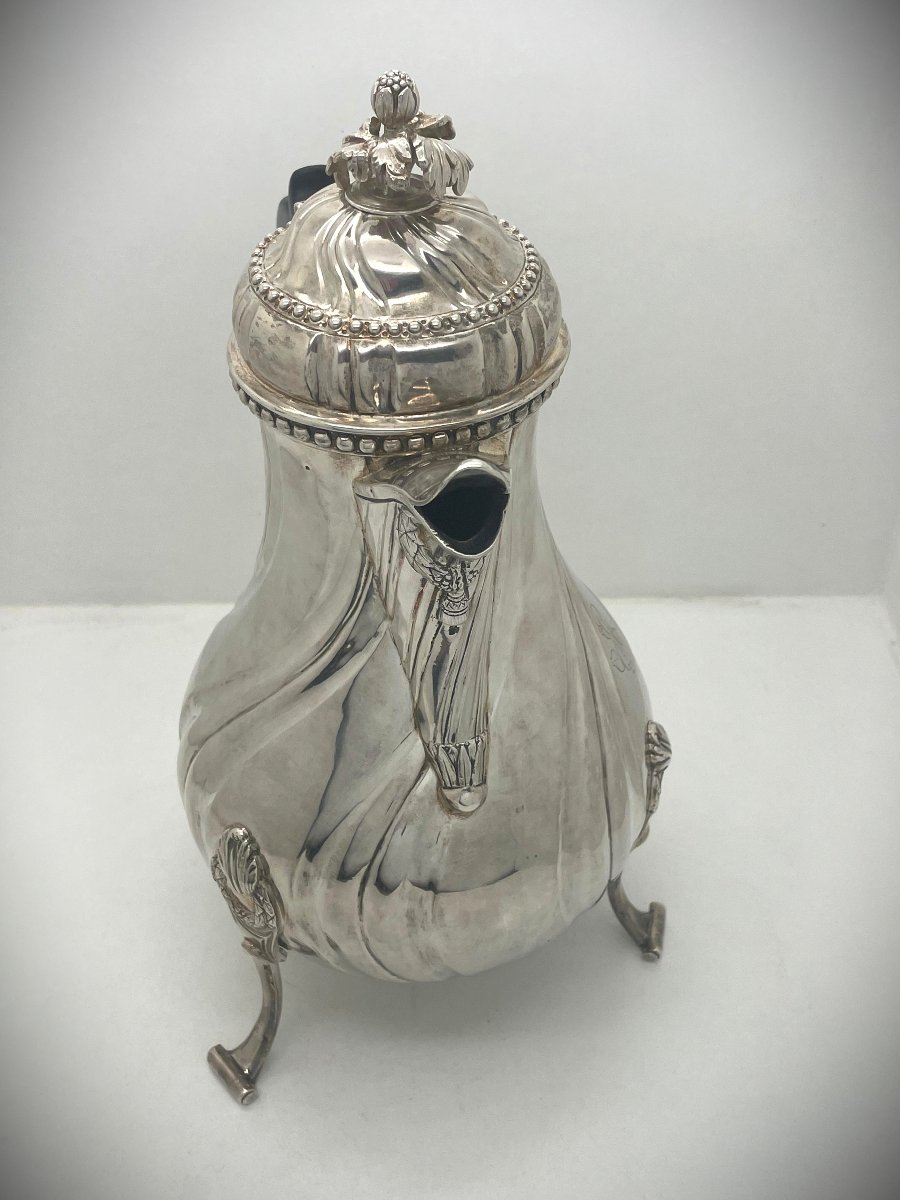 Impressive 18th-century Silver Ewer From Lille -photo-2