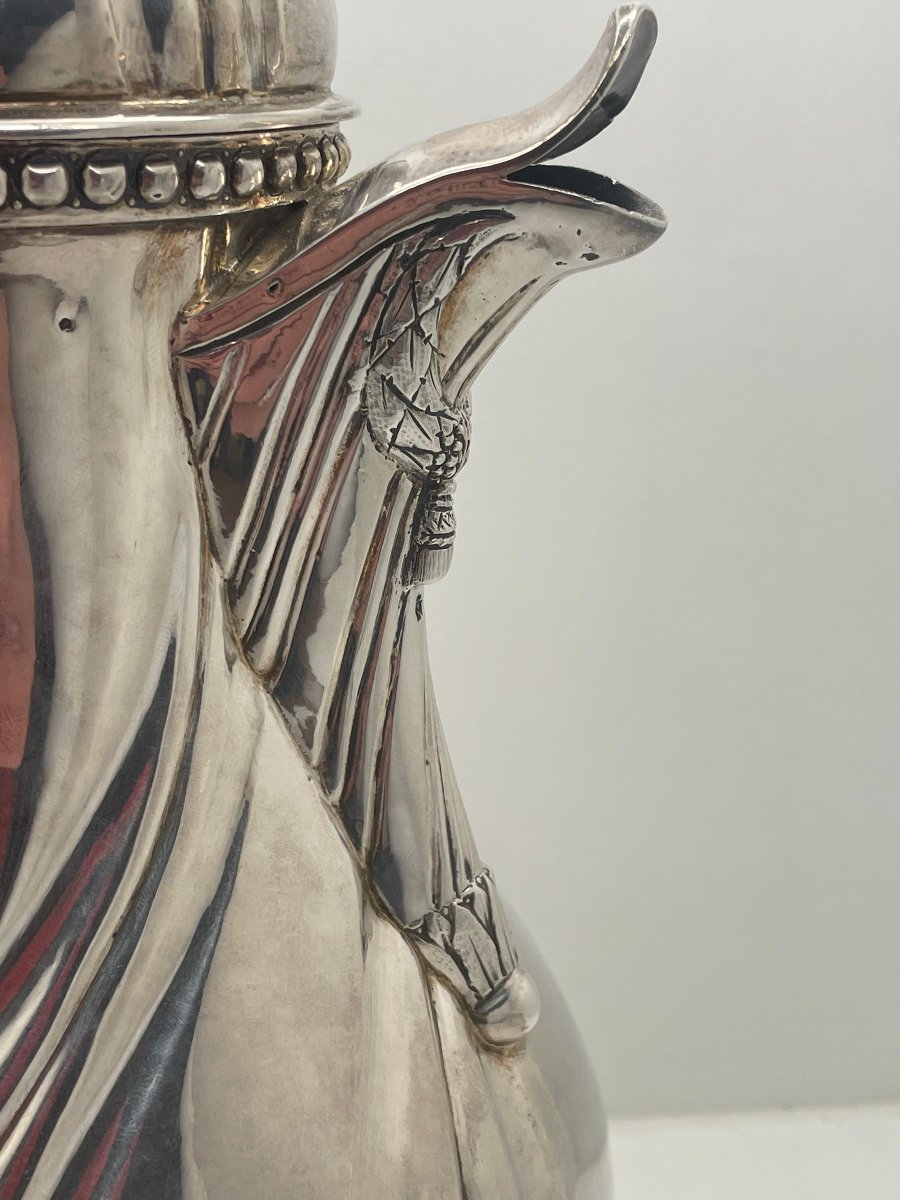 Impressive 18th-century Silver Ewer From Lille -photo-2
