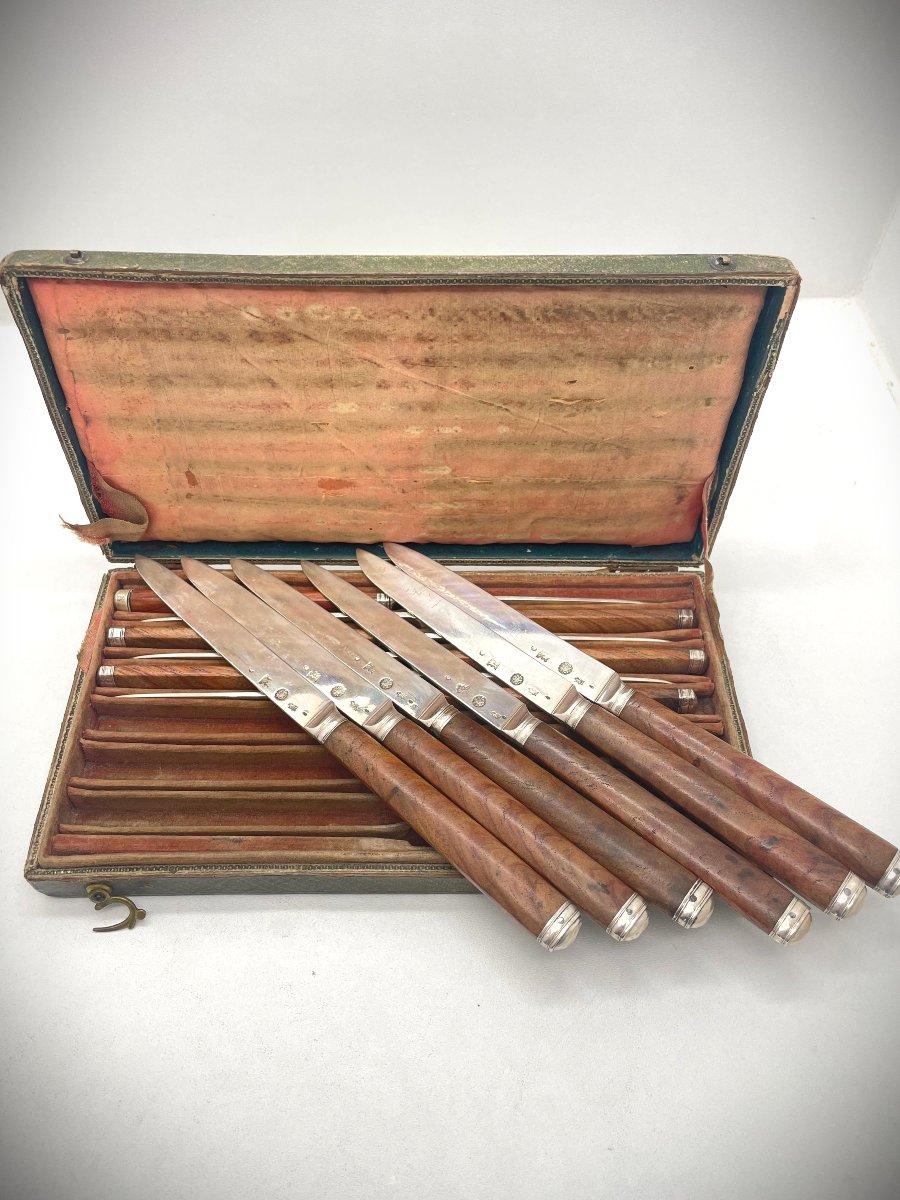 PARIS 1773 Suite de Couteaux en argent XVIIIe-photo-1