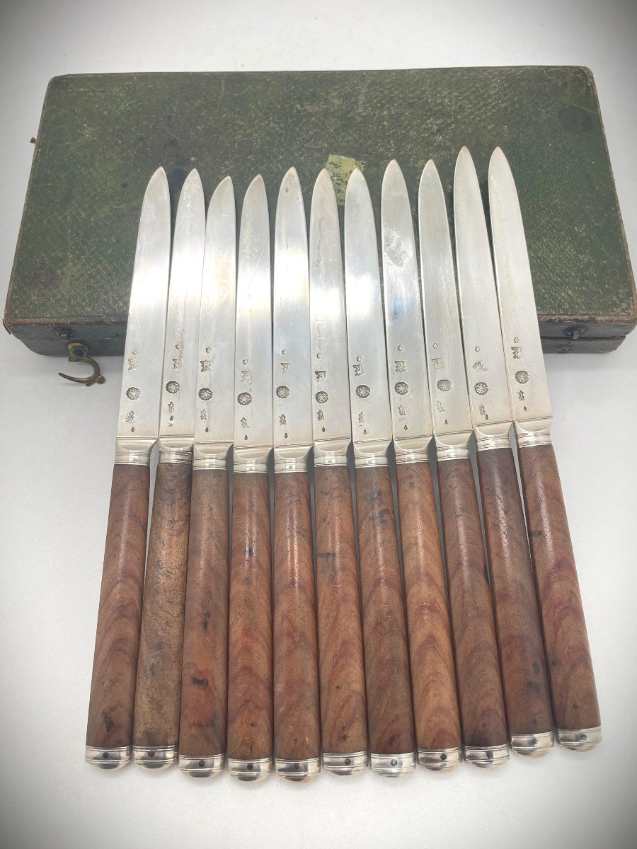 PARIS 1773 Suite de Couteaux en argent XVIIIe