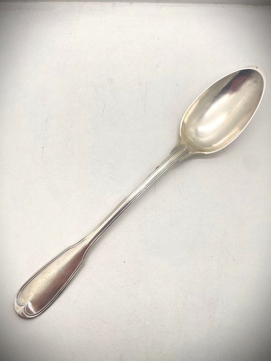 BALZAC Pairs 1771 Cuillère de service en argent 18eme-photo-2