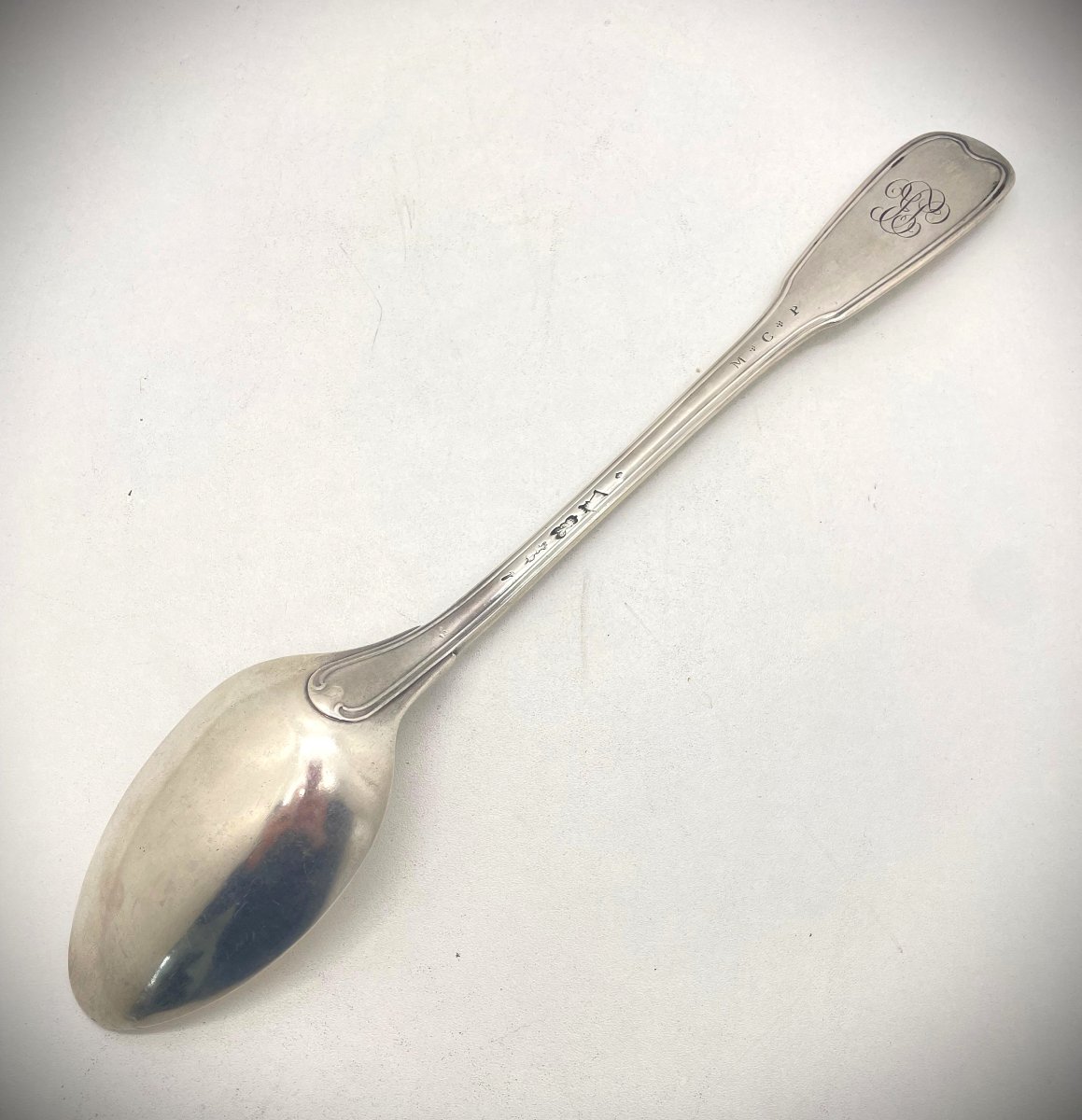 BALZAC Pairs 1771 Cuillère de service en argent 18eme-photo-3