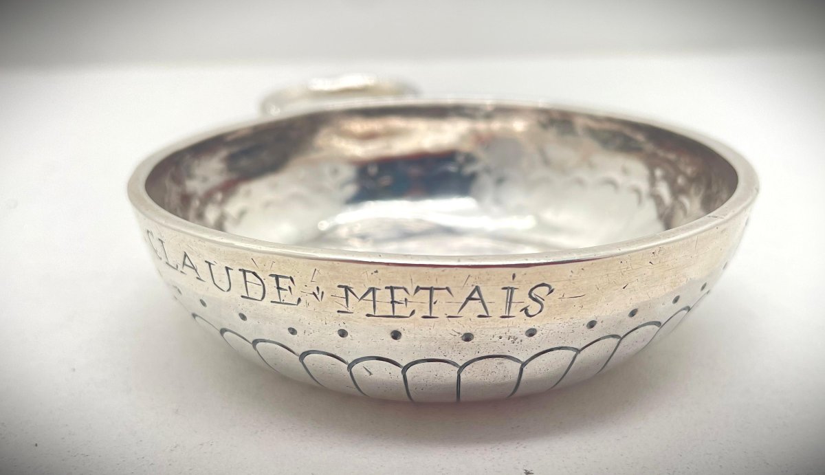 Nemours 1760 Heavy Silver Tastevin 18th Century-photo-2