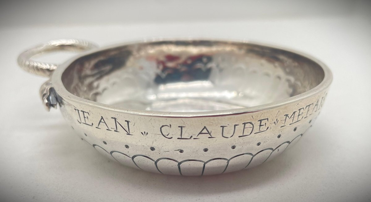 Nemours 1760 Heavy Silver Tastevin 18th Century-photo-3