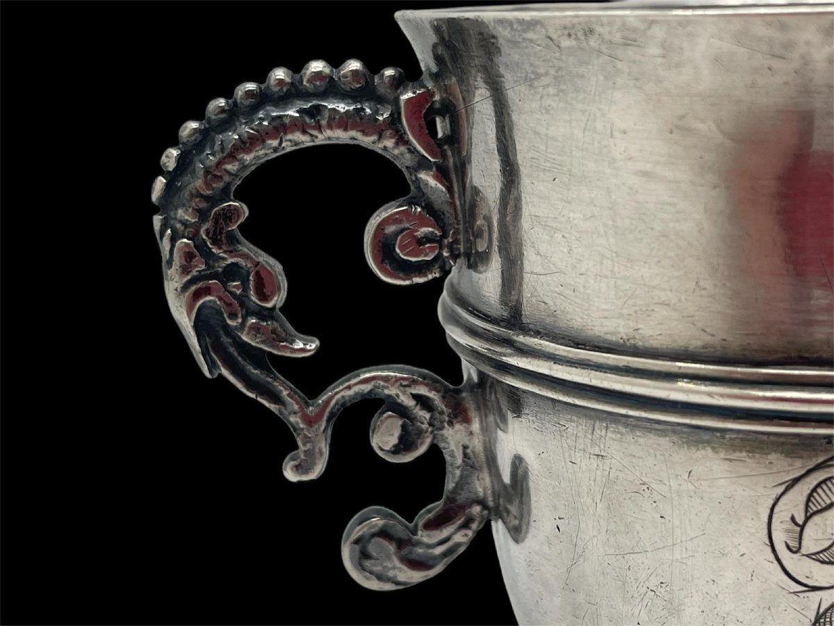 Gignac Circa 1715 Silver Cup With Handles -photo-4