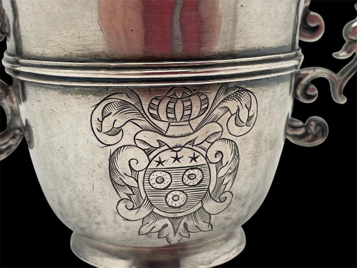 Gignac Circa 1715 Silver Cup With Handles -photo-4