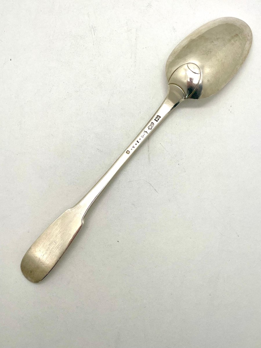 Tours 1750 Silver Serving Spoon-photo-3