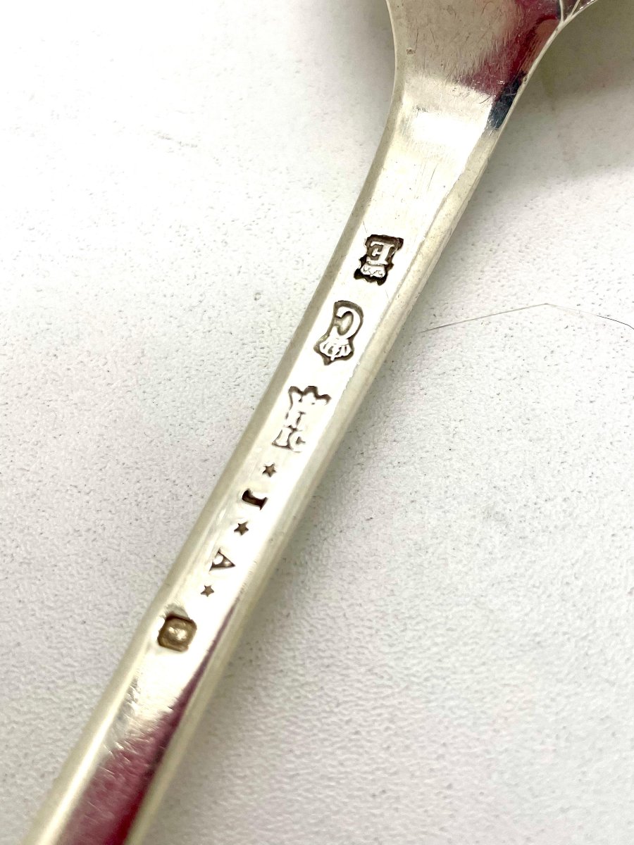 Tours 1750 Silver Serving Spoon-photo-4