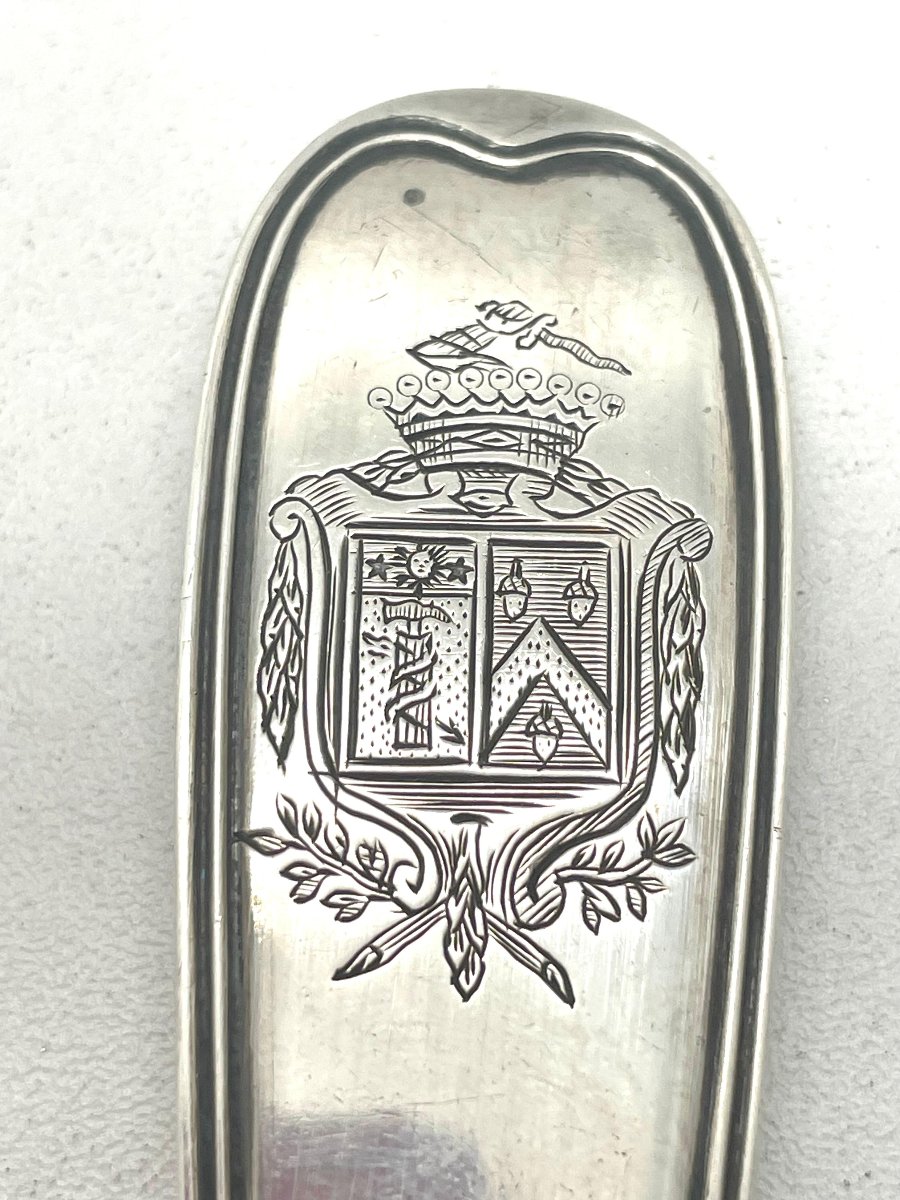 NANCY 1778 Saupoudreuse Armoriée en argent -photo-3