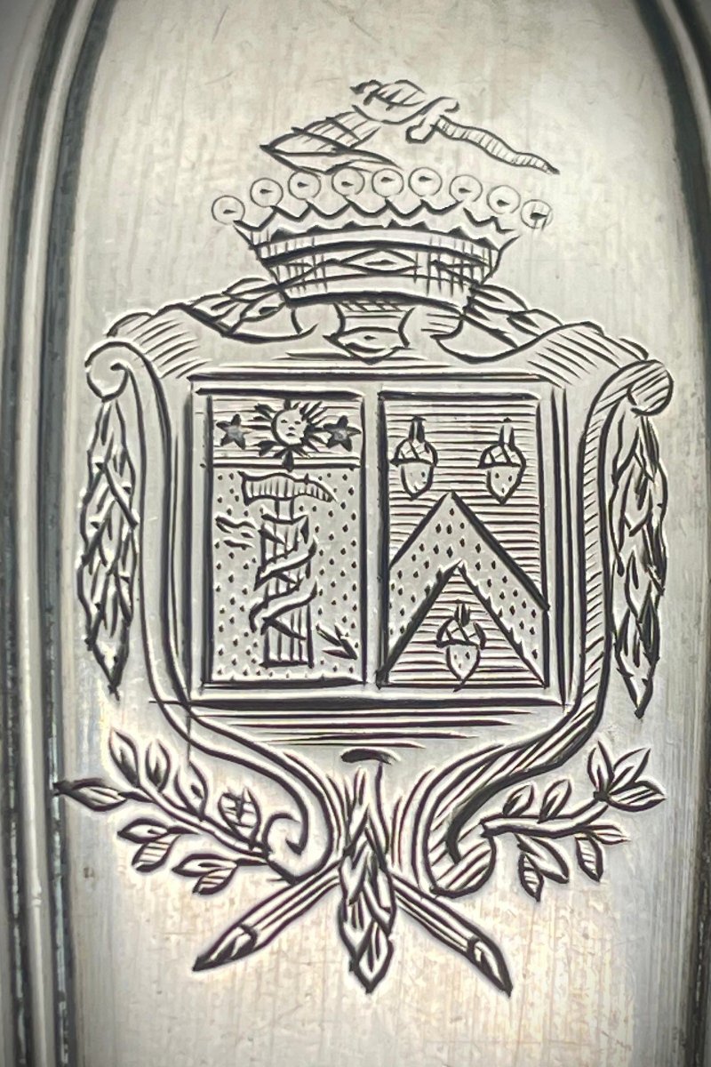 NANCY 1778 Saupoudreuse Armoriée en argent -photo-7