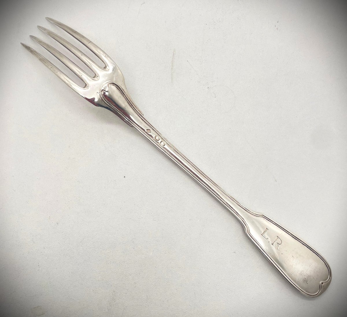 PARIS 1809 FOURCHETTE A RAGOUT EN ARGENT-photo-3