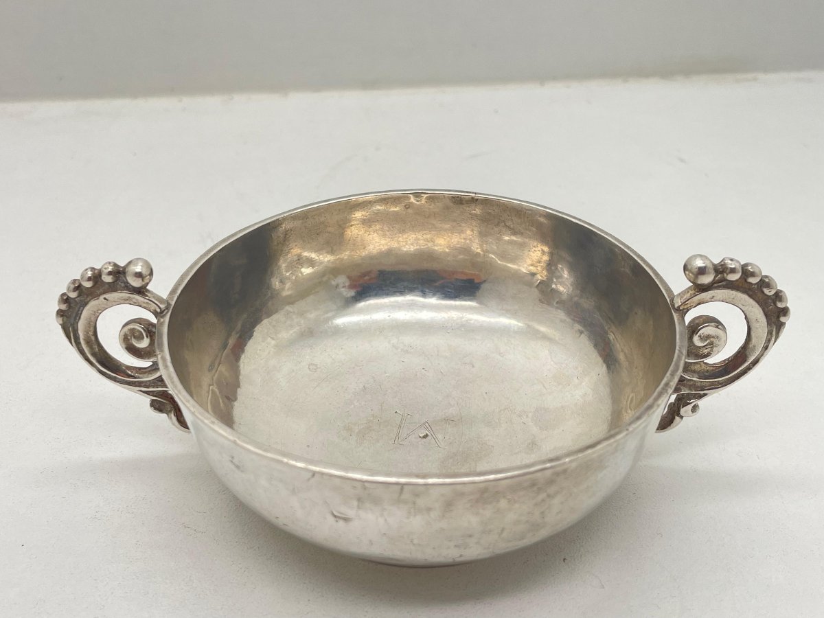 Coupe de Mariage en argent du 17eme  1666 -photo-3