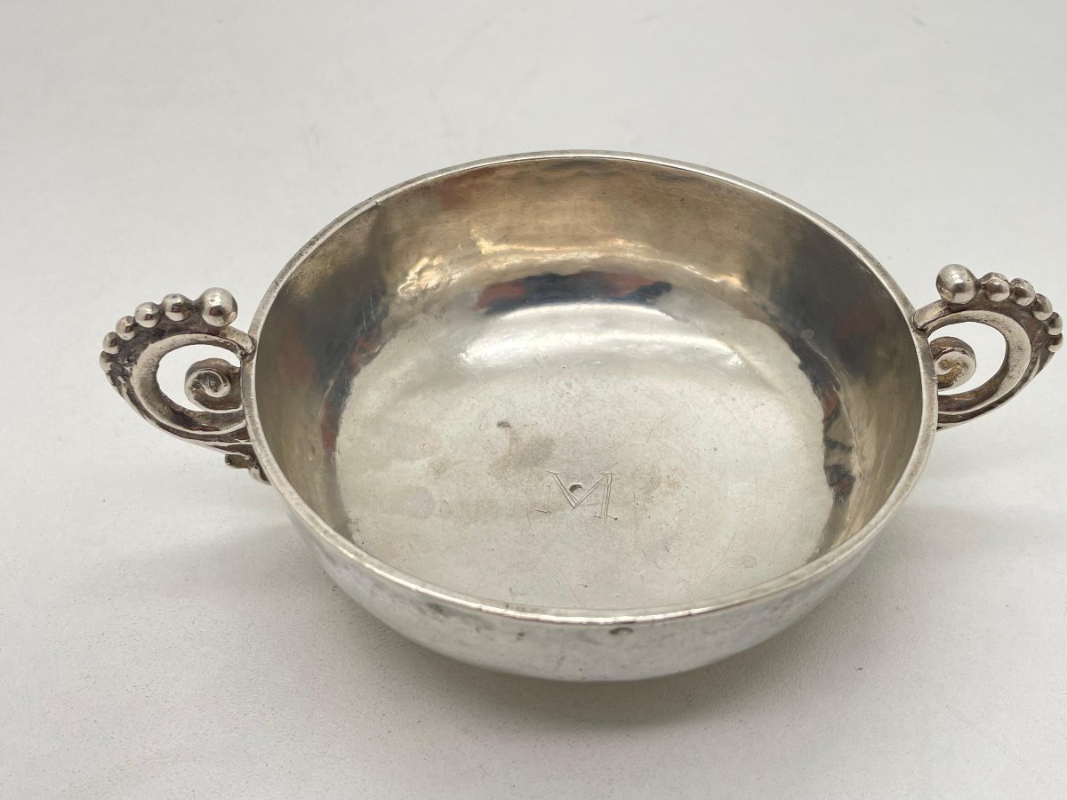 Coupe de Mariage en argent du 17eme  1666 -photo-3