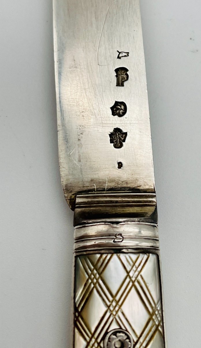Couteau à Système XVIIIeme En Argent 1773 -photo-1