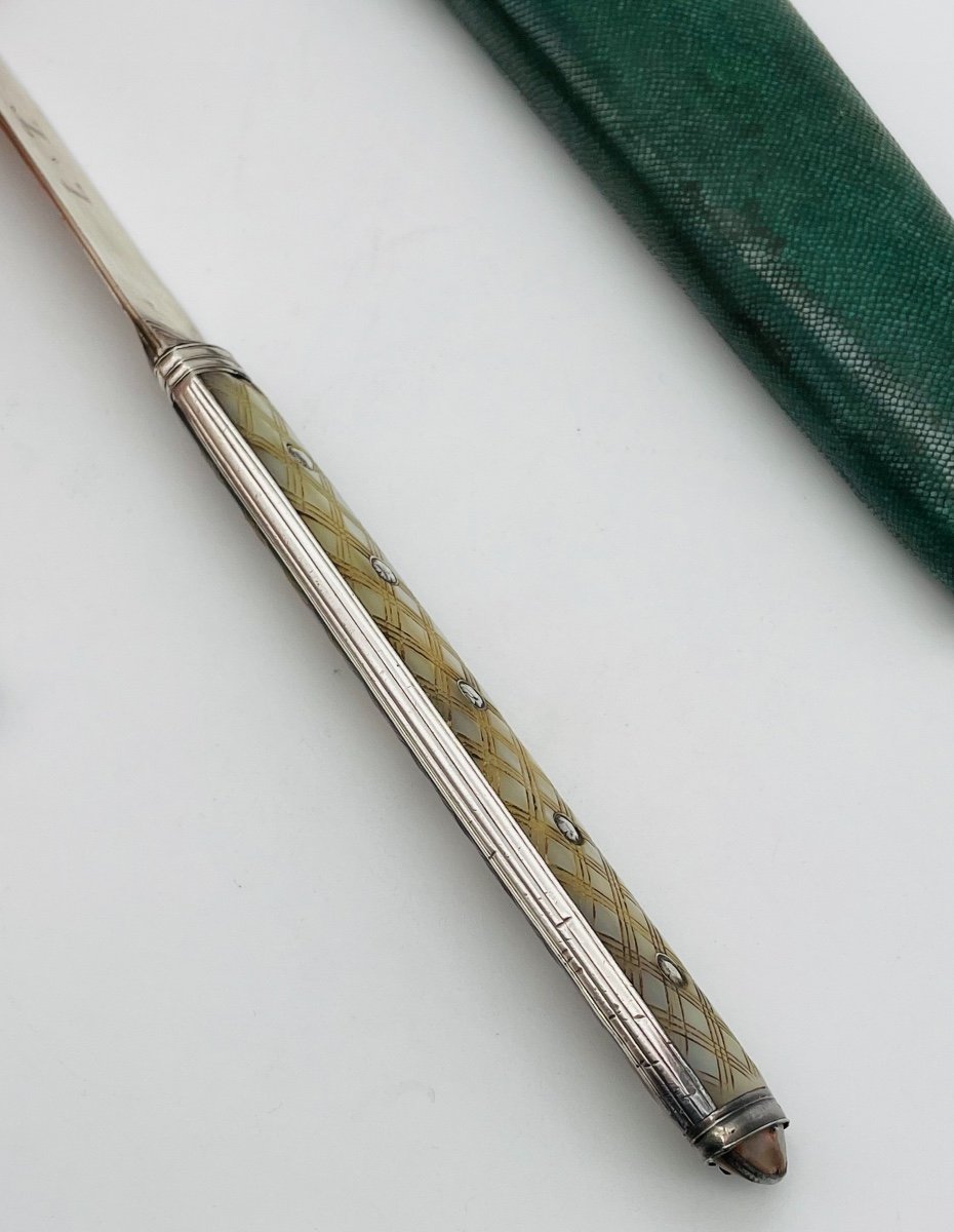 Couteau à Système XVIIIeme En Argent 1773 -photo-2