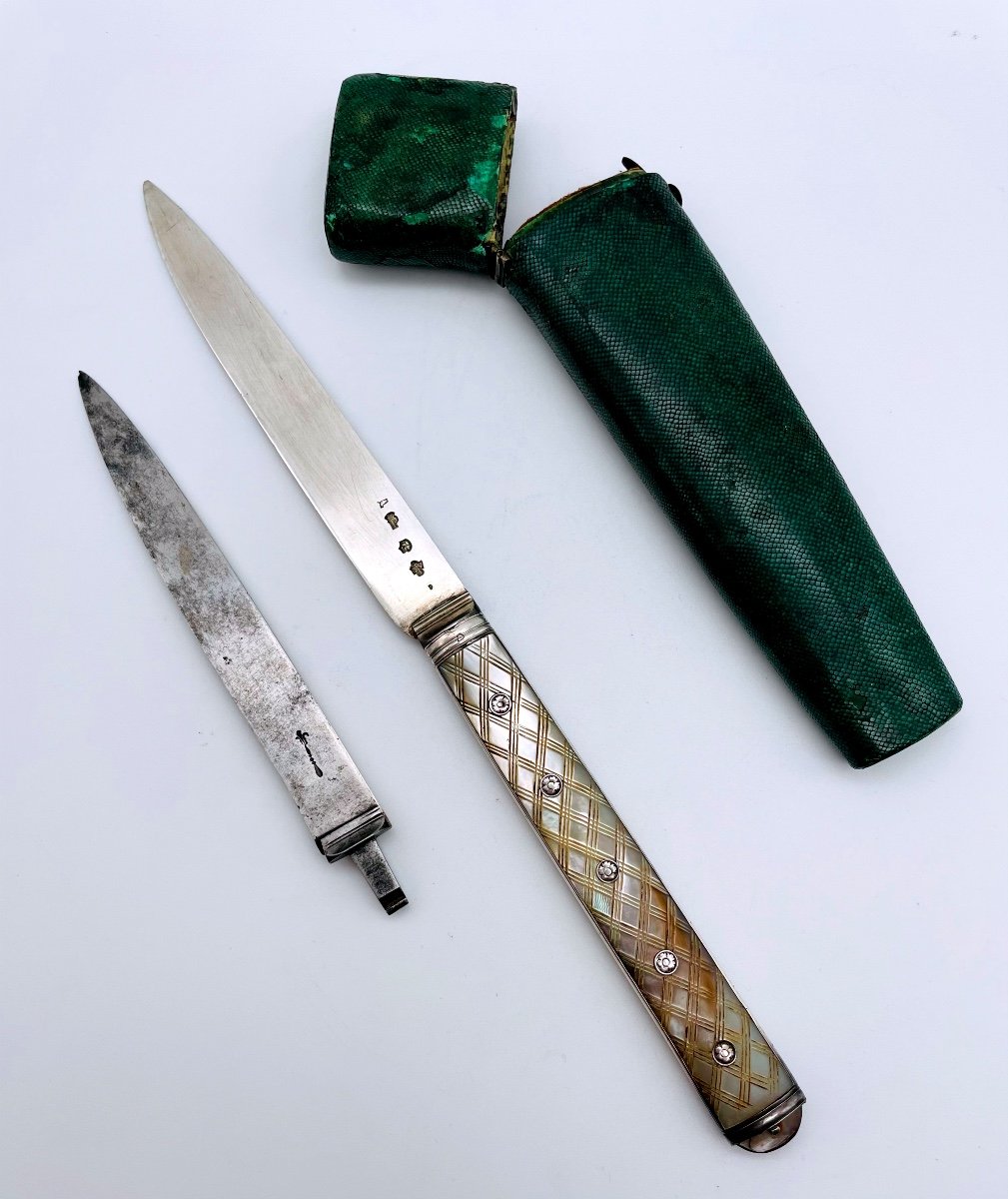 Couteau à Système XVIIIeme En Argent 1773 