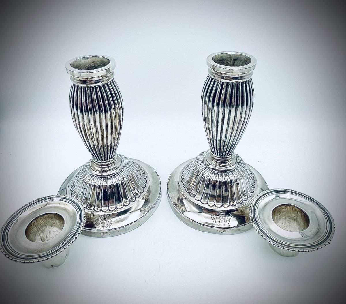 Pair Of 18th Bordeaux Toilet Candlesticks-photo-1