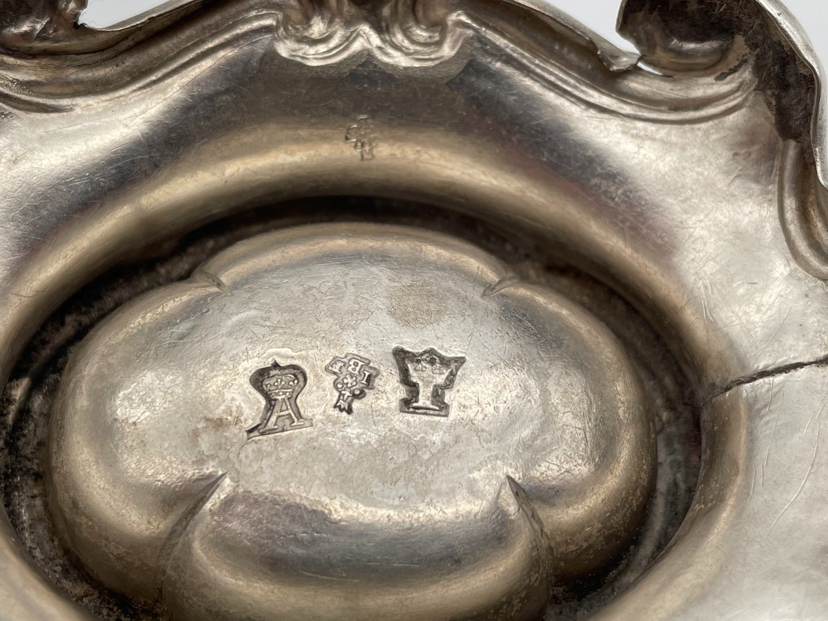 Paire De Salières En Argent XVIIIe 1749 Balzac -photo-3