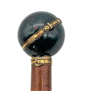 Cane In Blood Jasper And Gold Nineteenth