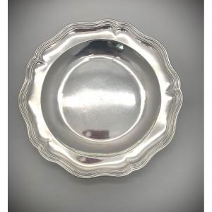 PARIS 1731 Grand Plat rond en argent 18eme
