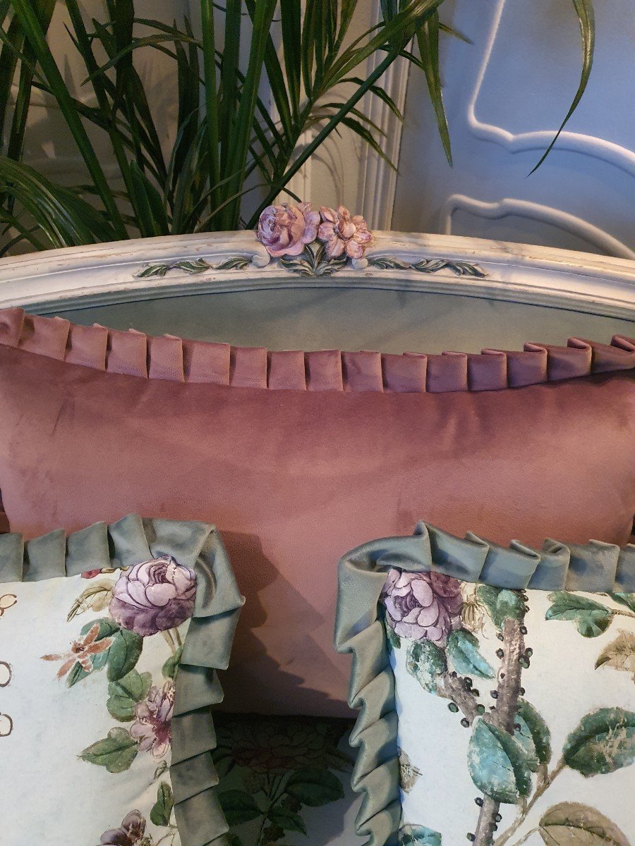 Banquette Peinte De Style Louis XV-photo-3