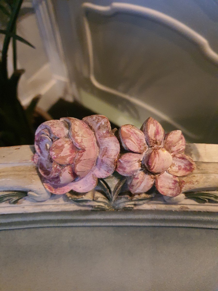 Banquette Peinte De Style Louis XV-photo-1
