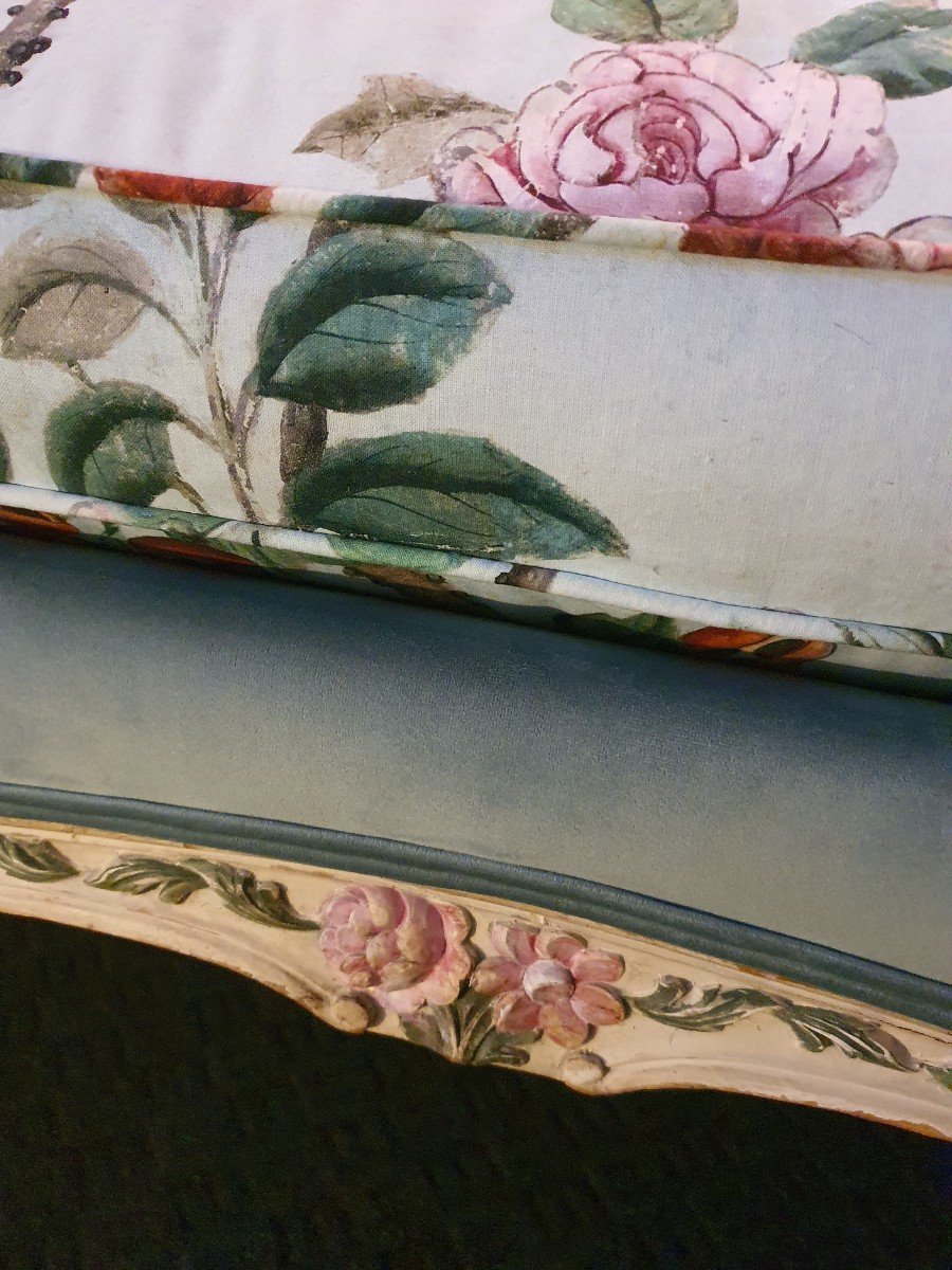 Banquette Peinte De Style Louis XV-photo-3