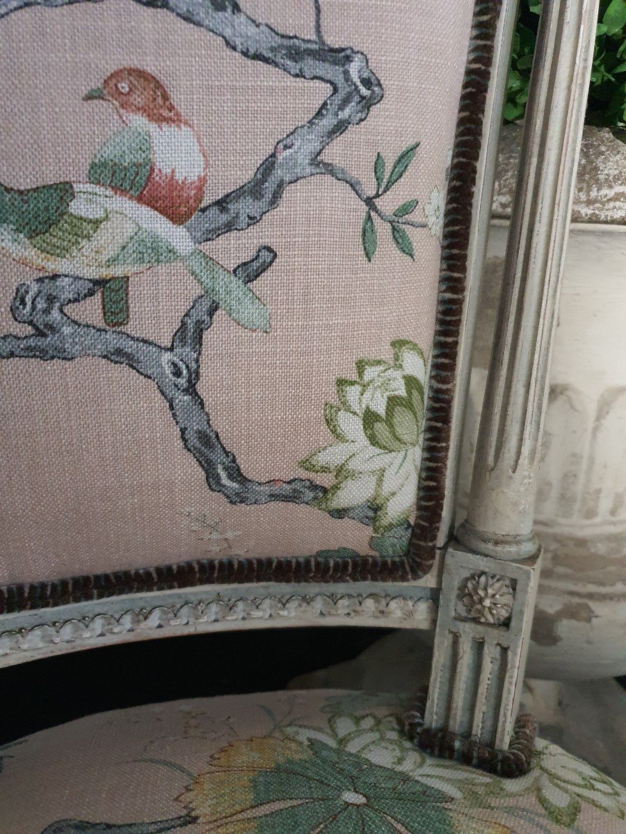 Paire Petites Chaises Style Louis XVI -photo-3