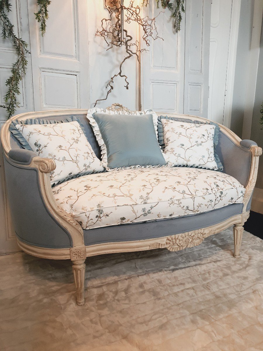 Banquette Corbeille De Style Louis XVI -photo-2