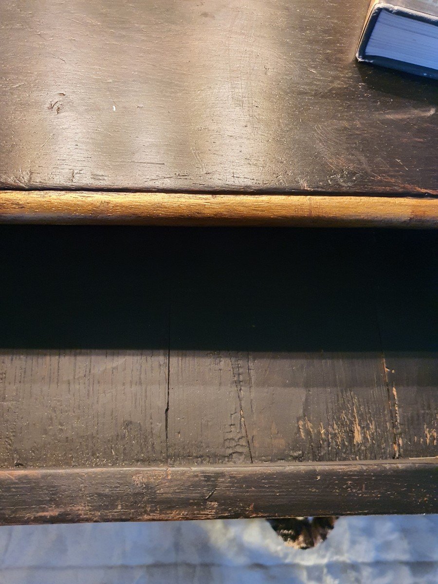 18th Century Blackened And Gilded Wood Console -photo-2