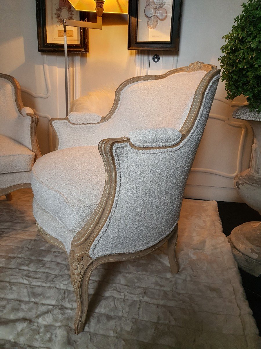 Paire De Bergères Style Louis XV-photo-3