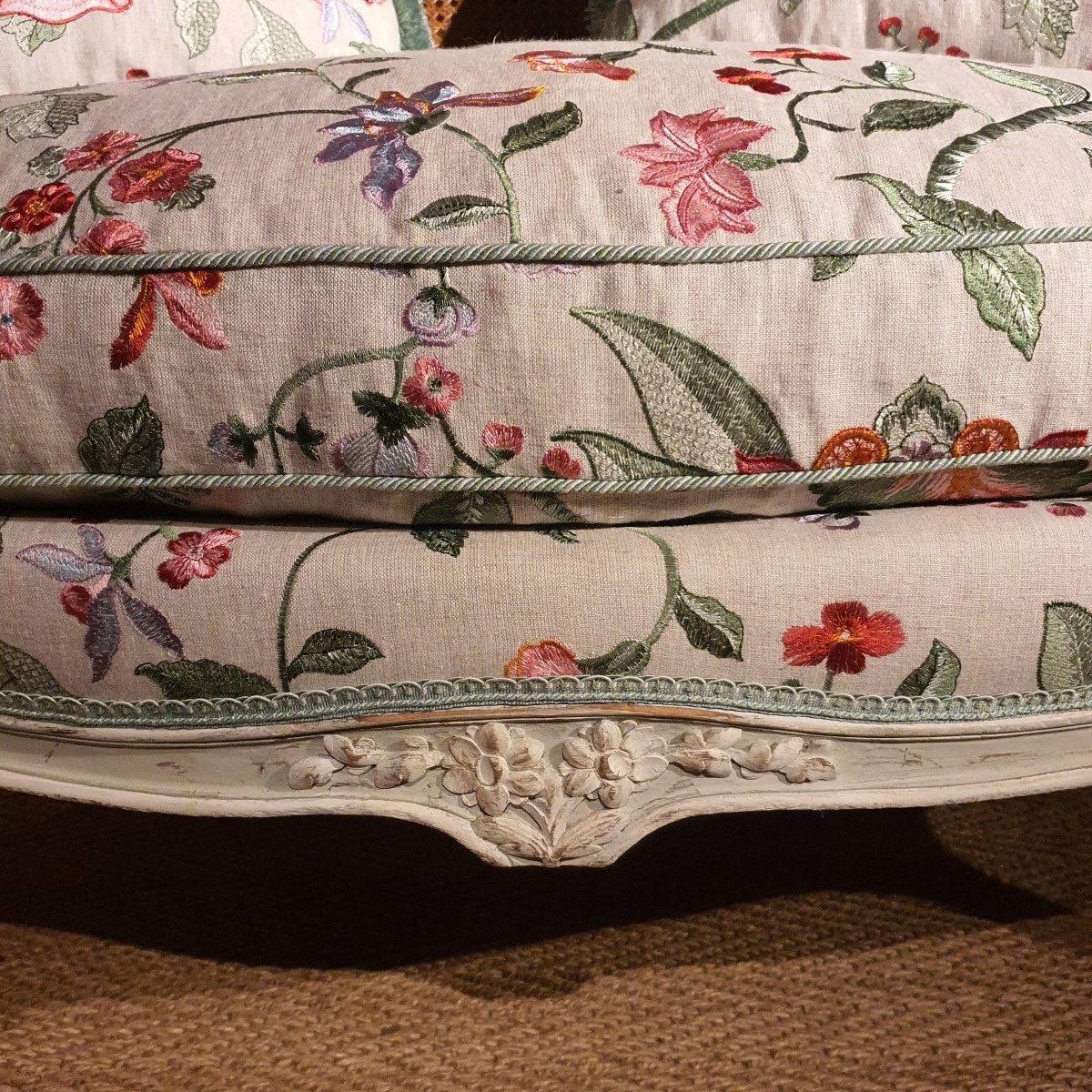 Banquette Cannée Style Louis XV -photo-3