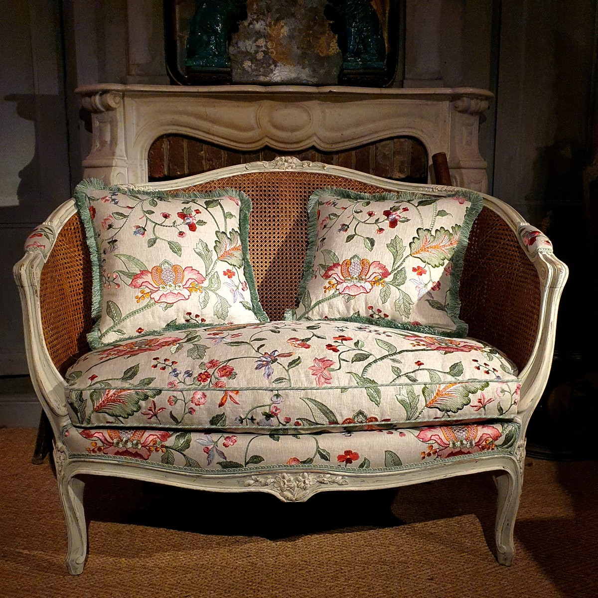 Banquette Cannée Style Louis XV -photo-5