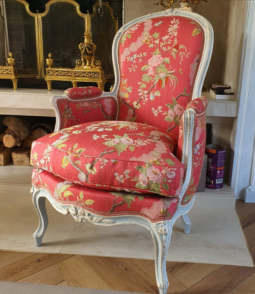 Pair Of Bergères Louis XV Period-photo-3