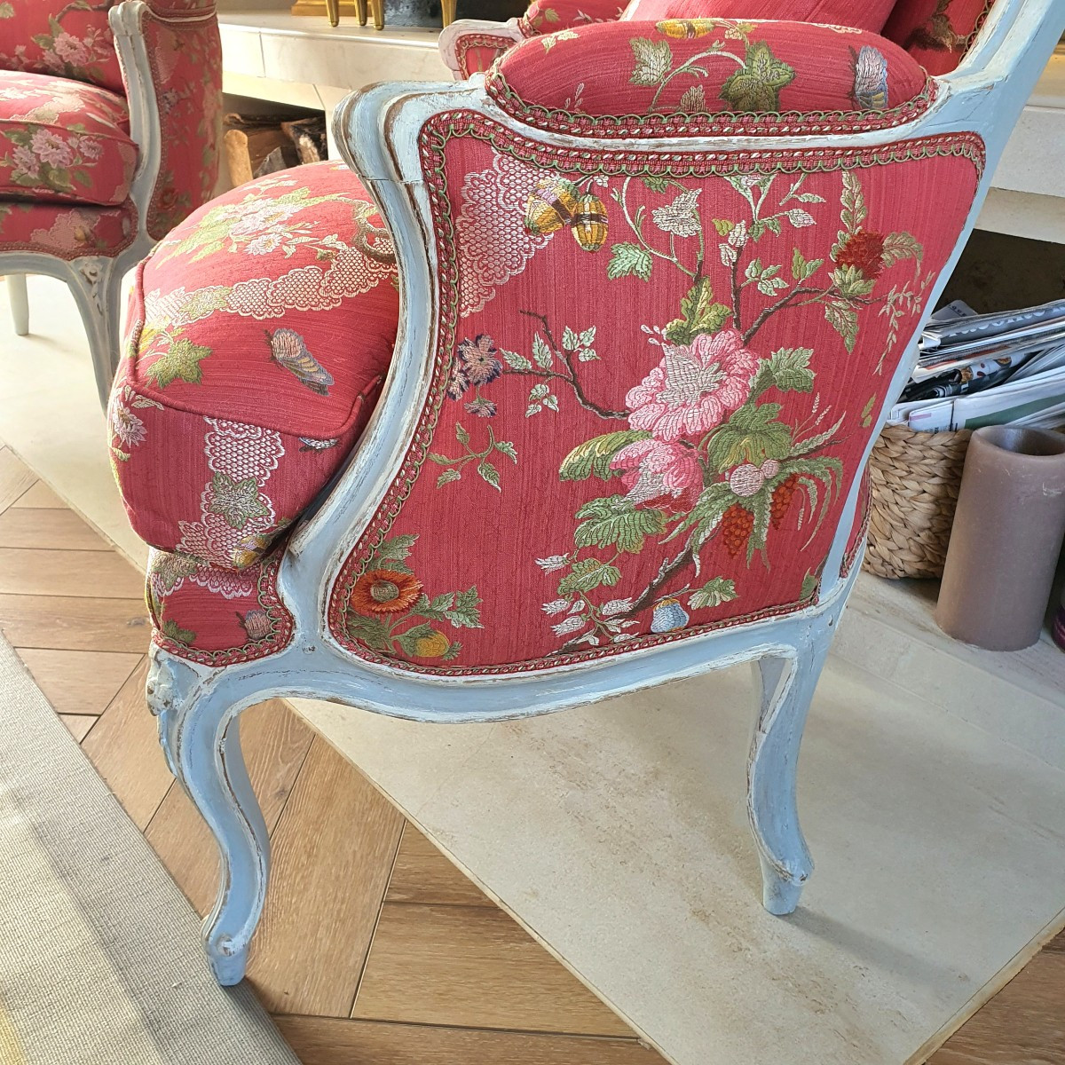 Pair Of Bergères Louis XV Period-photo-1