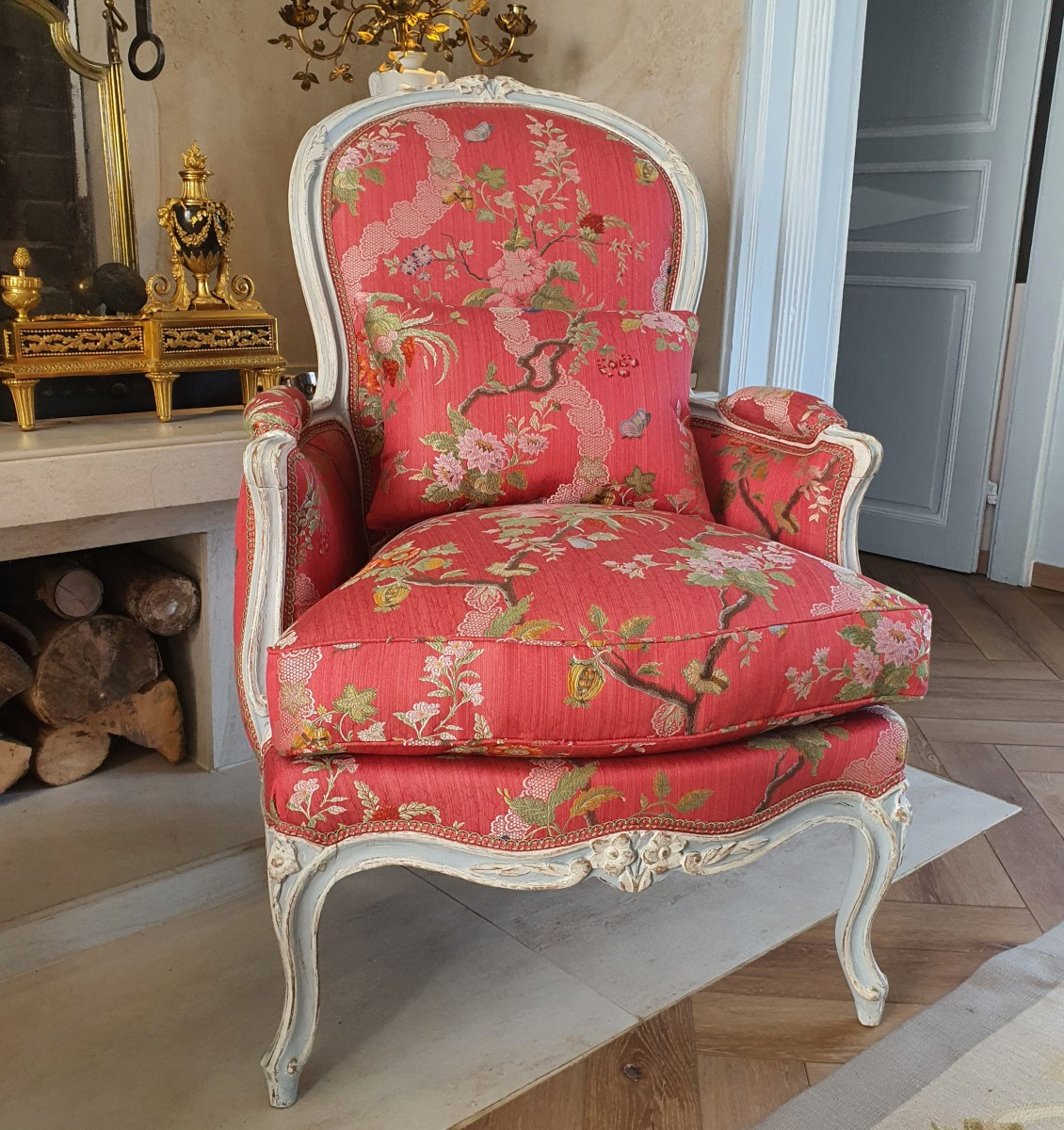 Pair Of Bergères Louis XV Period-photo-3