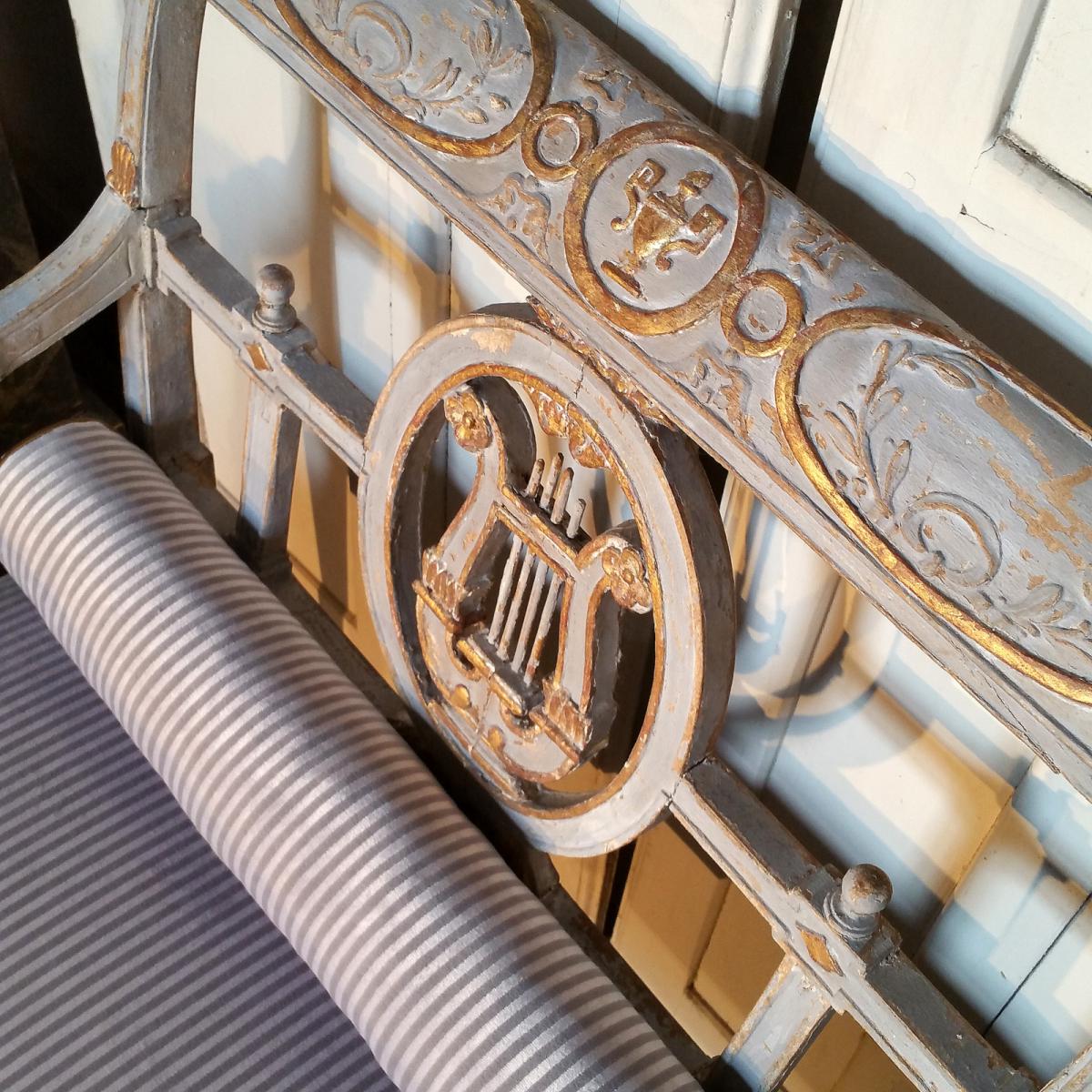 Petite Banquette Italienne. Fin du XVIIIÈME siècle. -photo-1