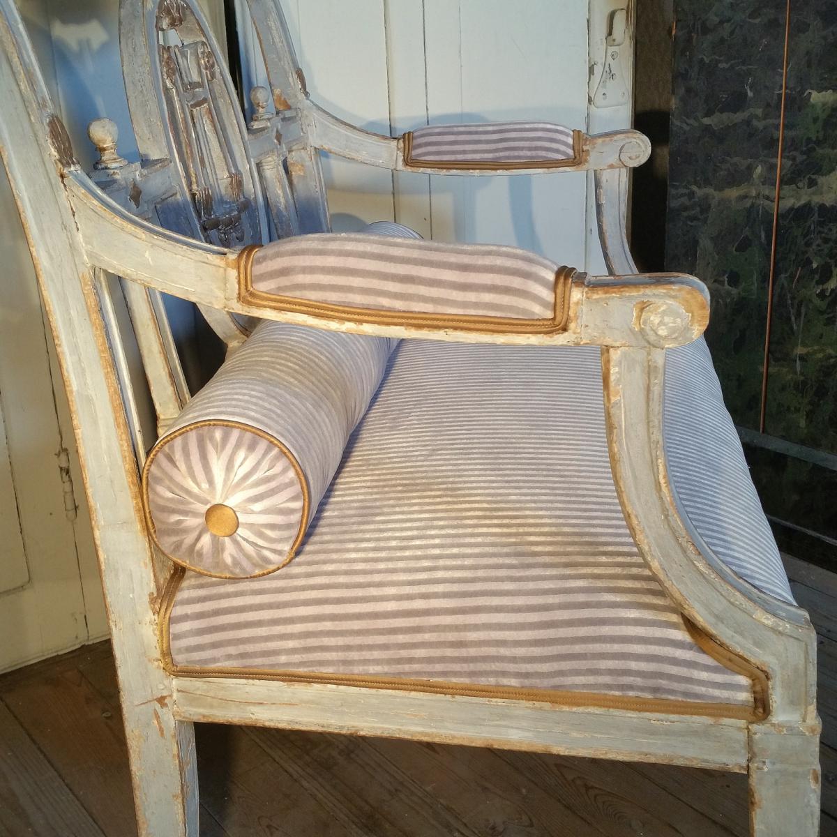 Petite Banquette Italienne. Fin du XVIIIÈME siècle. -photo-4