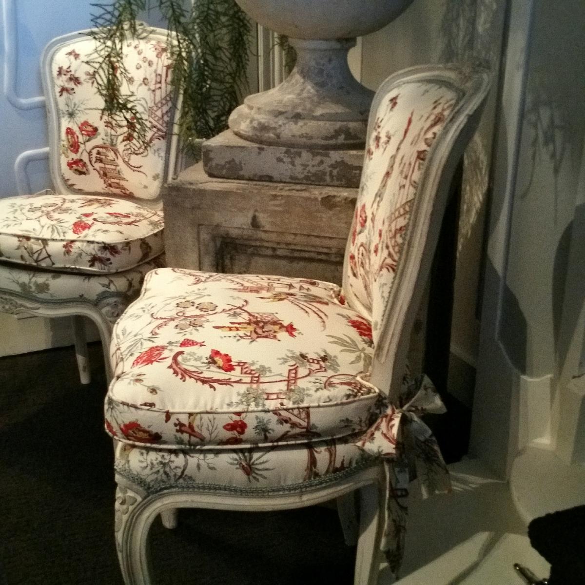 Paire De Chaises Style Louis XV-photo-2