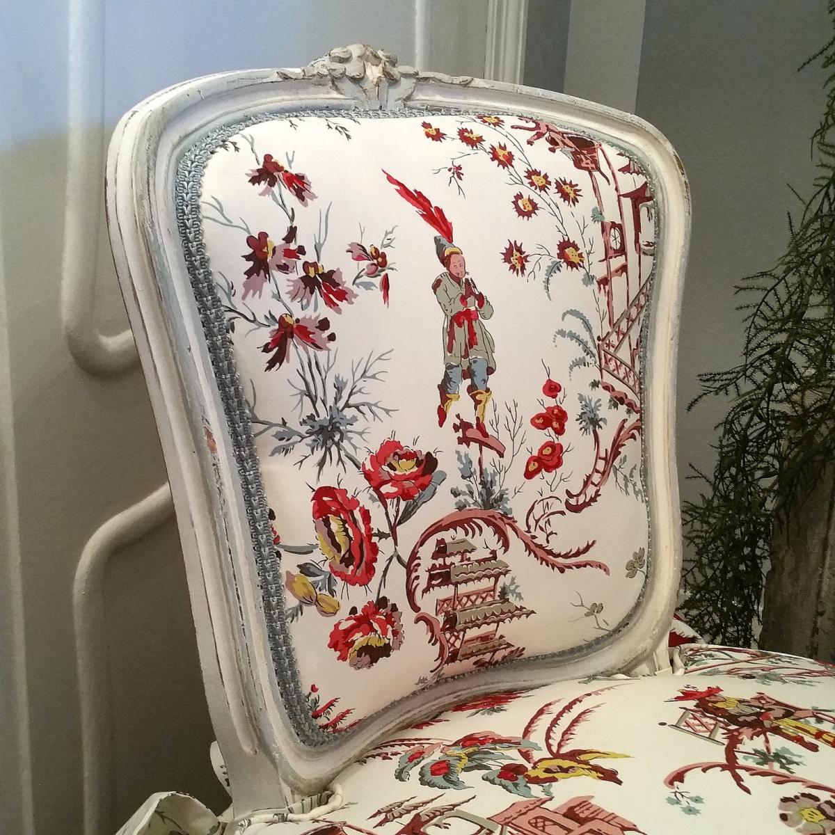 Paire De Chaises Style Louis XV-photo-2