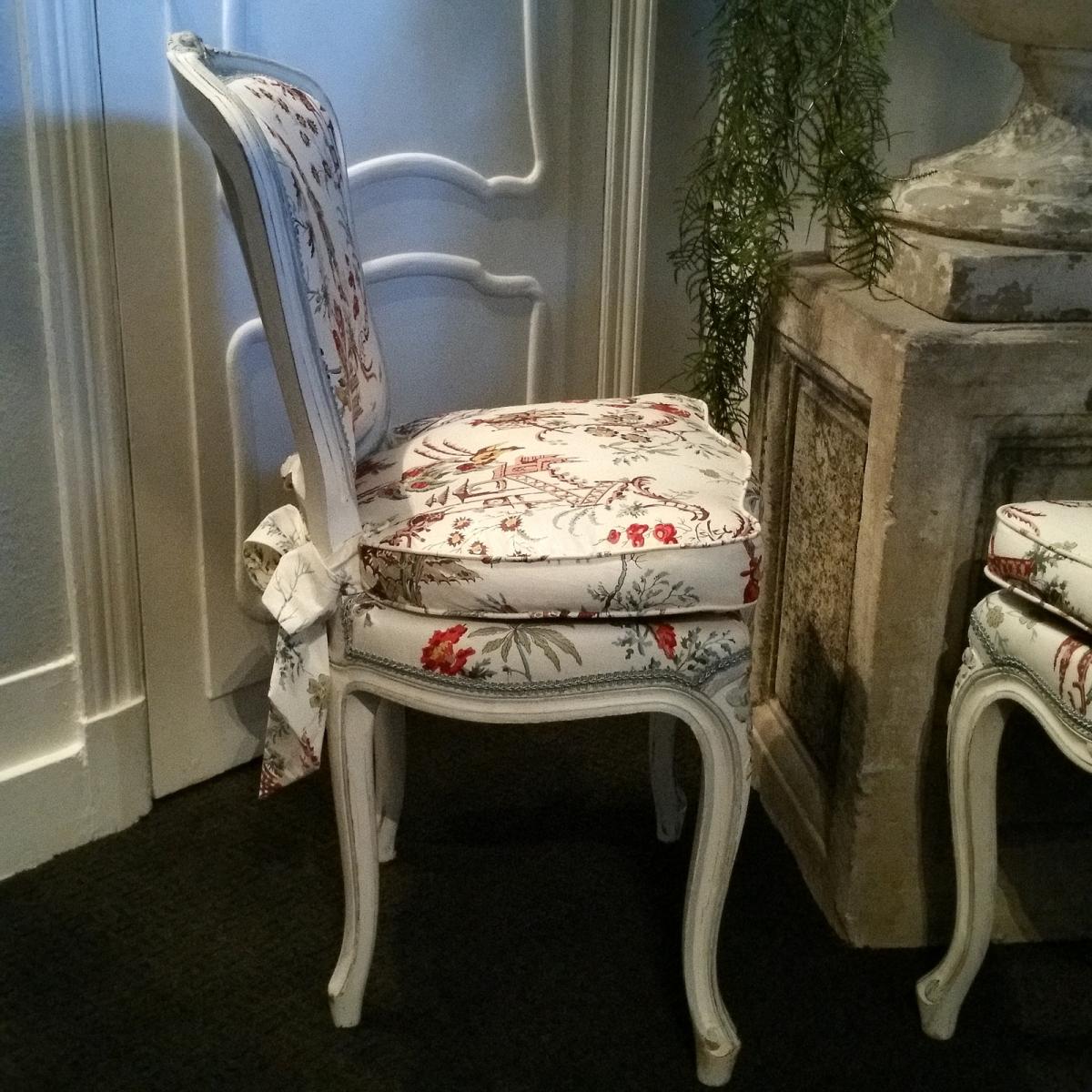 Paire De Chaises Style Louis XV-photo-3