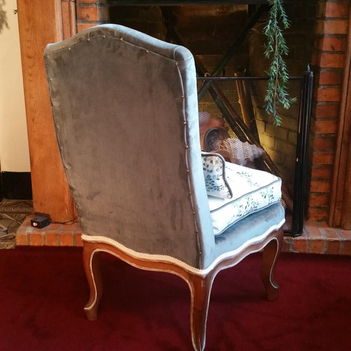 Chauffeuse Bois Naturel De Style Louis XV-photo-5