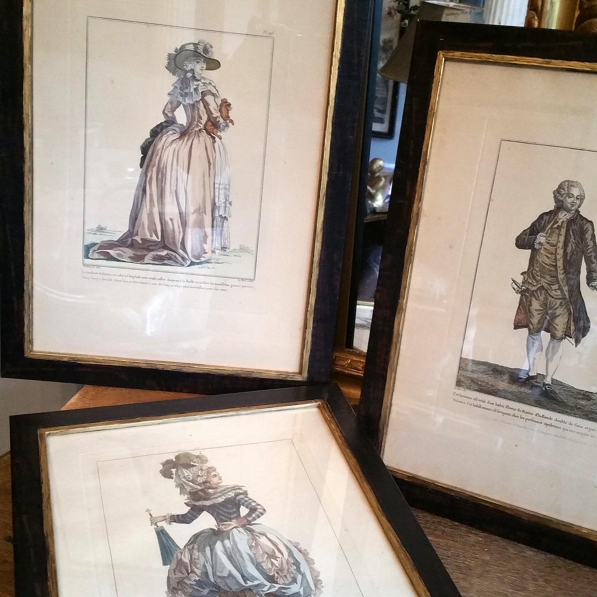 Ensemble De 6 Planches De la Galerie Des Modes -photo-2