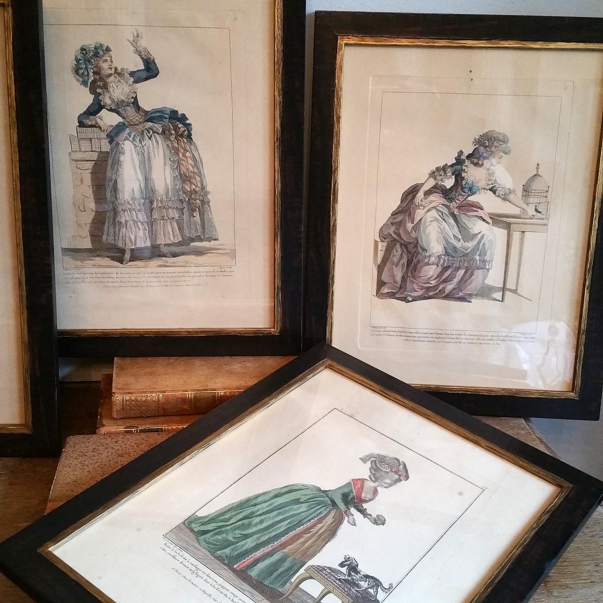 Ensemble De 6 Planches De la Galerie Des Modes -photo-3
