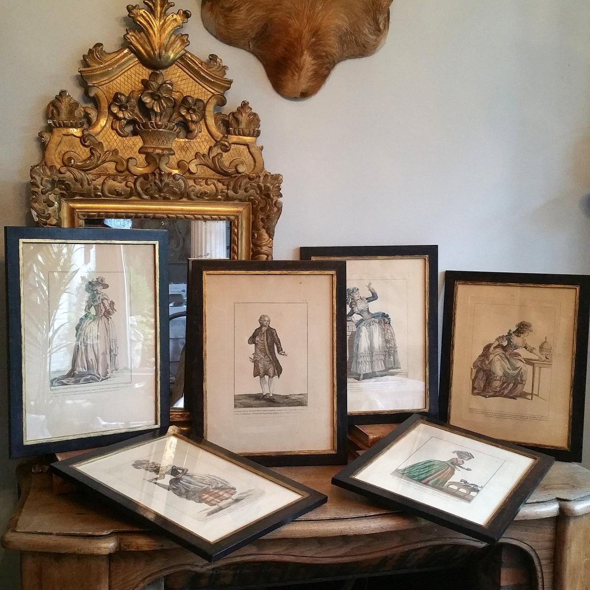 Ensemble De 6 Planches De la Galerie Des Modes -photo-7