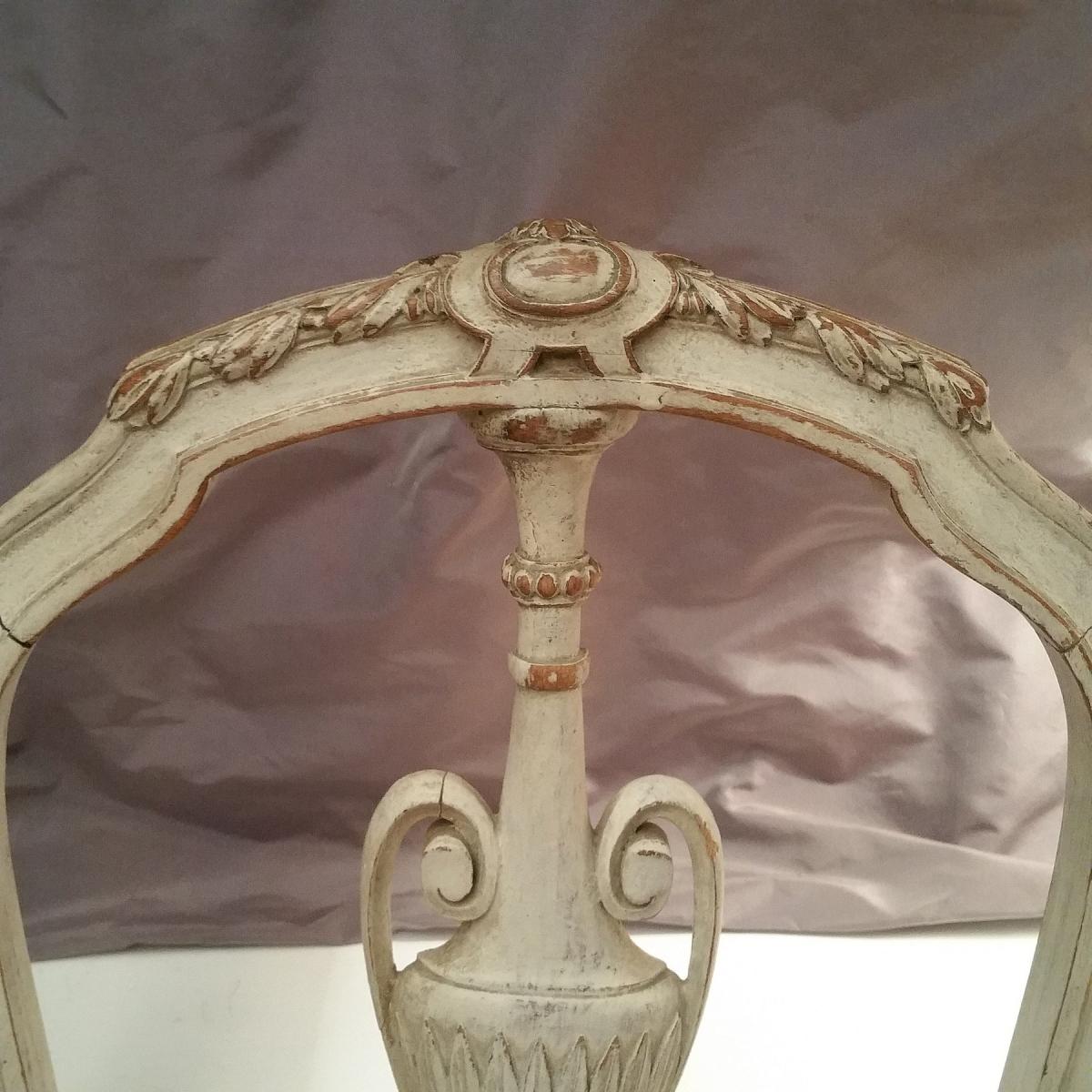 Paire Chaises Cannées Style Louis XVI-photo-2