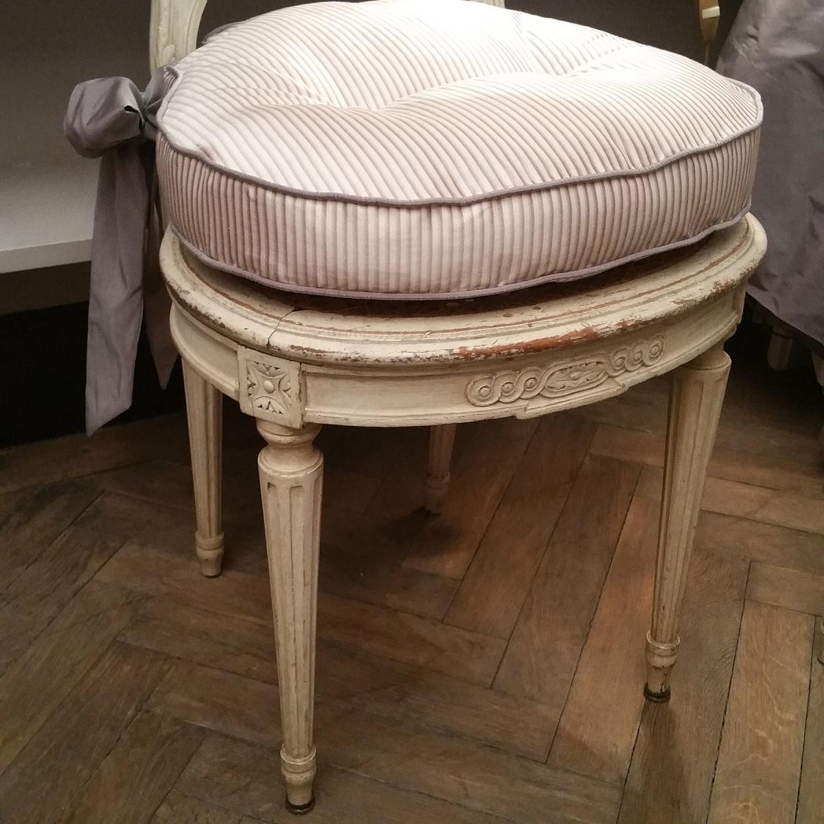 Paire Chaises Cannées Style Louis XVI-photo-3